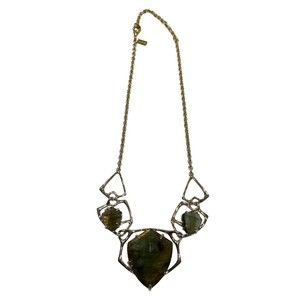 Vintage ALEXIS BITTAR Smokey Quartz Geometric Shape Necklace